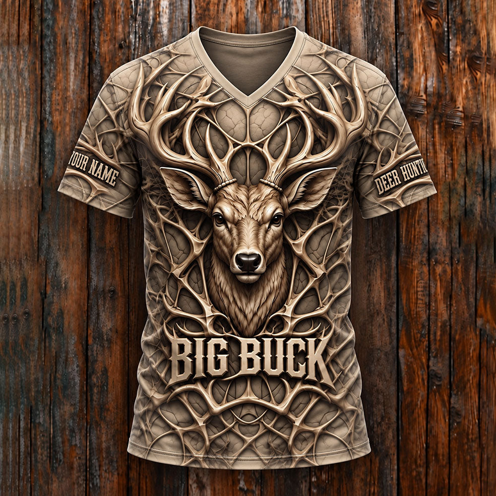 Big Buck – Personalized Whitetail Deer Hunting T-Shirt VTTHB00033