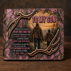 To My Son Hunting Leather Wallet – Meaningful Gift from Dad VTTHD00004