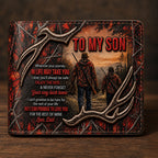 To My Son Hunting Leather Wallet – Meaningful Gift from Dad VTTHD00004