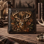 Chassez plus, inquiétez-vous moins – Portefeuille de chasse au cerf personnalisé VTTHD00007