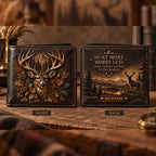 Chassez plus, inquiétez-vous moins – Portefeuille de chasse au cerf personnalisé VTTHD00007