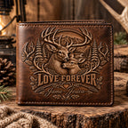 Love Forever – Personalized Buck & Doe Couple Wallet VTTHD00008