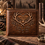 Love Forever – Personalized Buck & Doe Couple Wallet VTTHD00008