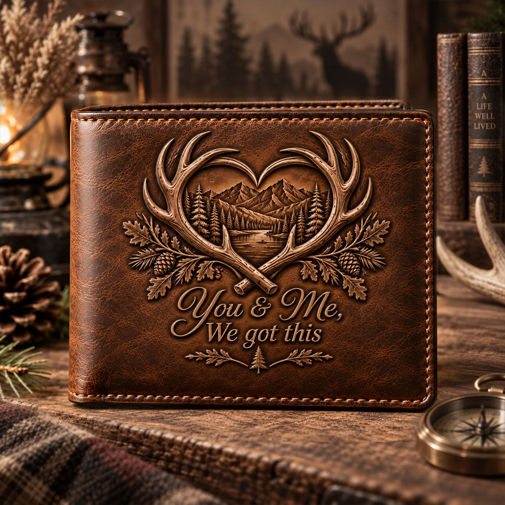 Love Forever – Personalized Buck & Doe Couple Wallet VTTHD00008