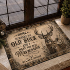 Personalized Deer Couple Doormat – Hunting Gift for Husband & Wife VTTHF00002
