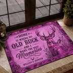 Personalized Deer Couple Doormat – Hunting Gift for Husband & Wife VTTHF00002