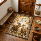 Together Is Our Favorite Place Deer Rug – Buck & Doe Couple Decor VTTHF00004