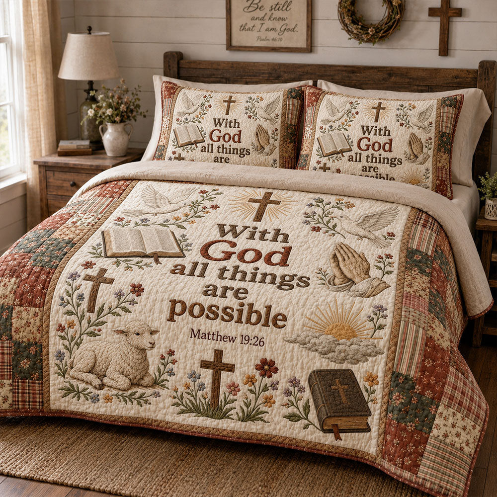 Christian Faith Quilt Set – Meaningful Religious Gift for Christians VTTHG00003