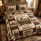 Together in the Wild Bedding Set – Buck & Doe Couple Quilt Set VTTHG00004