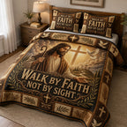 Walk by Faith, Not by Sight – Jesus Christian Quilt Set VTTHG00005