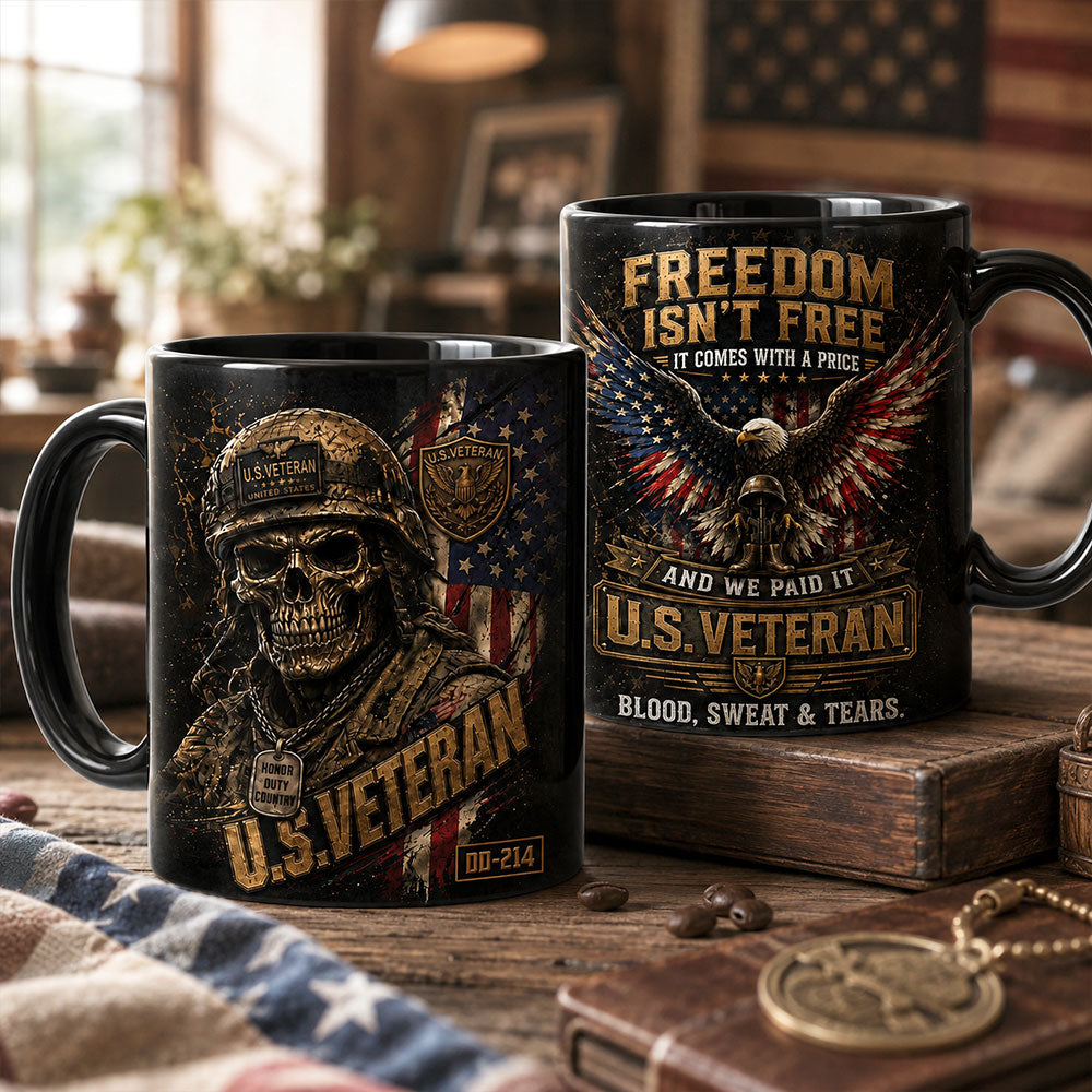 Freedom Isn’t Free U.S. Veteran Mug – Blood, Sweat & Tears VTTHM00003