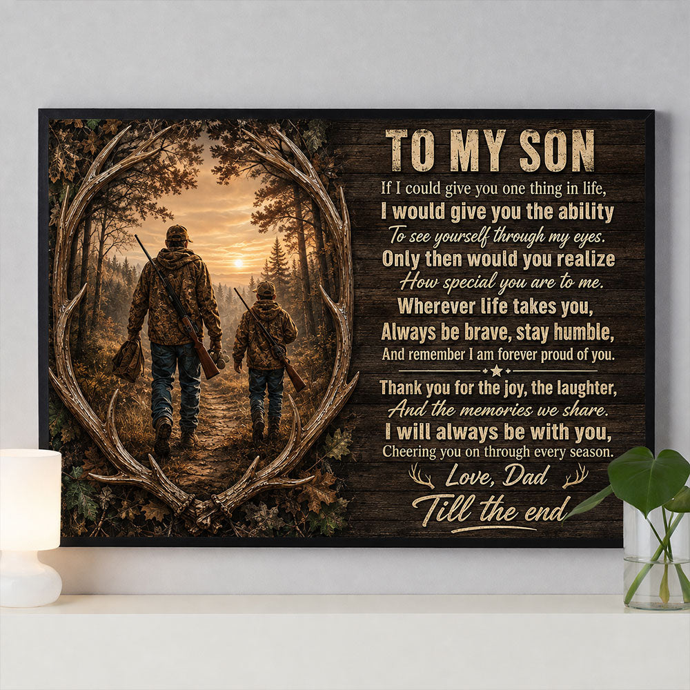 Father & Son Hunting Memories Canvas – A Gift from Dad VTTHS00001