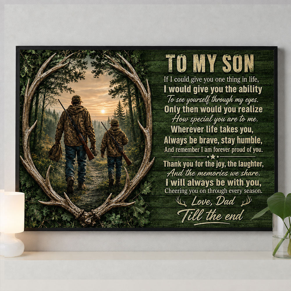 Father & Son Hunting Memories Canvas – A Gift from Dad VTTHS00001
