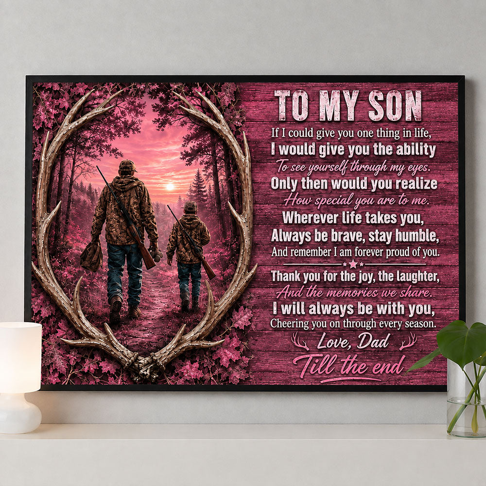 Father & Son Hunting Memories Canvas – A Gift from Dad VTTHS00001