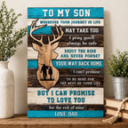 To My Son Deer Hunting Canvas – Meaningful Gift from Dad VTTHS00002