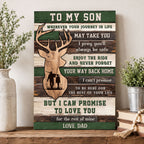 To My Son Deer Hunting Canvas – Meaningful Gift from Dad VTTHS00002