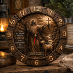 Personalized Christian Wall Clock – Meaningful Jesus Gift for Christians VTTHZ00001